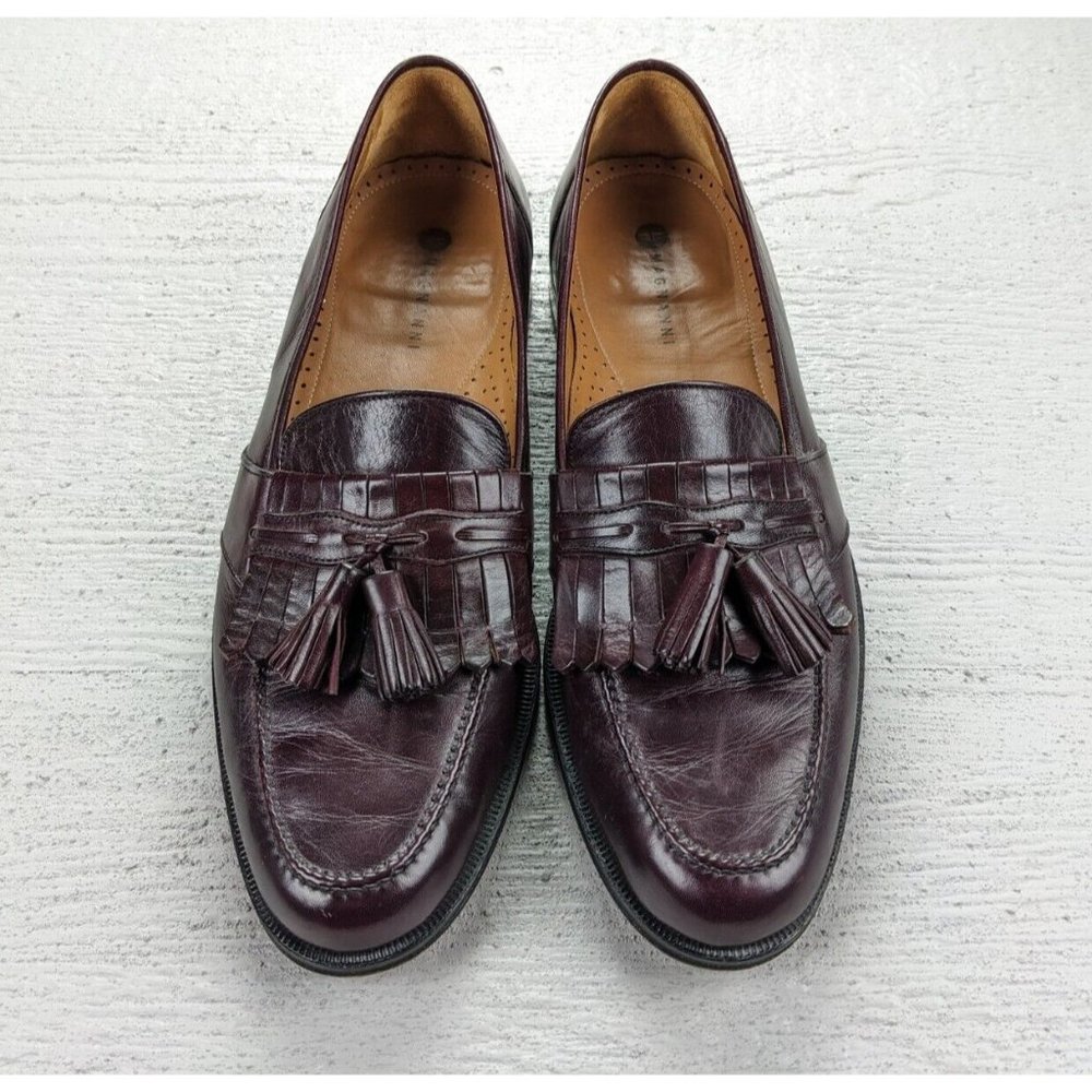Magnanni Men’s US 12N Shoes 9341 Burgundy Tassel Slip On Leather Loafer